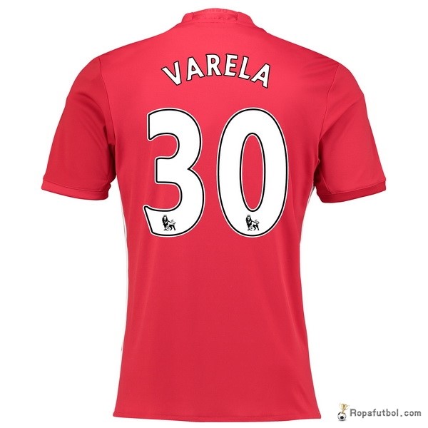 Camiseta Manchester United Replica Primera Ropa Varela 2016/17 Rojo